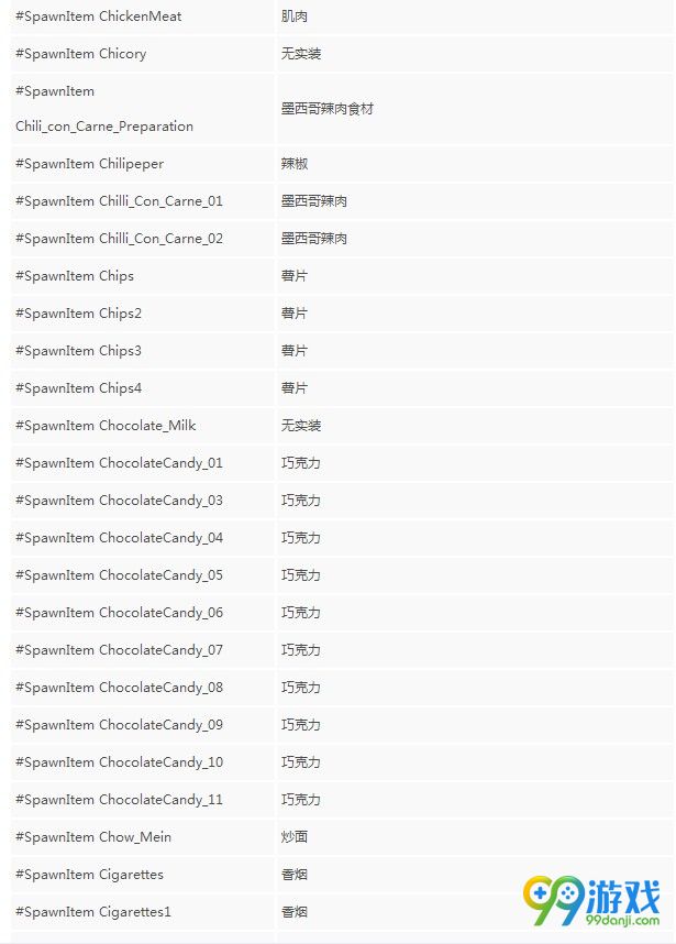 人渣SCUM食物彈藥武器代碼是什么 人渣SCUM食物彈藥武器控制臺(tái)代碼一覽 10